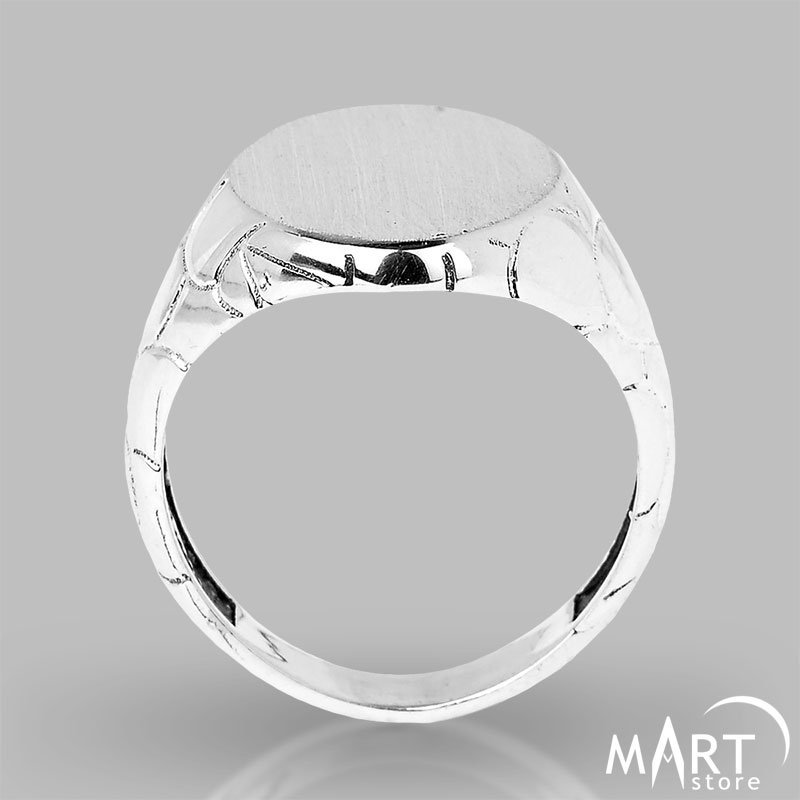 Gold Monogram Oval Ring